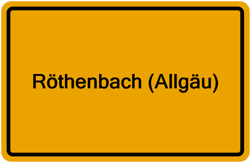 Handelsregisterauszug Röthenbach (Allgäu)